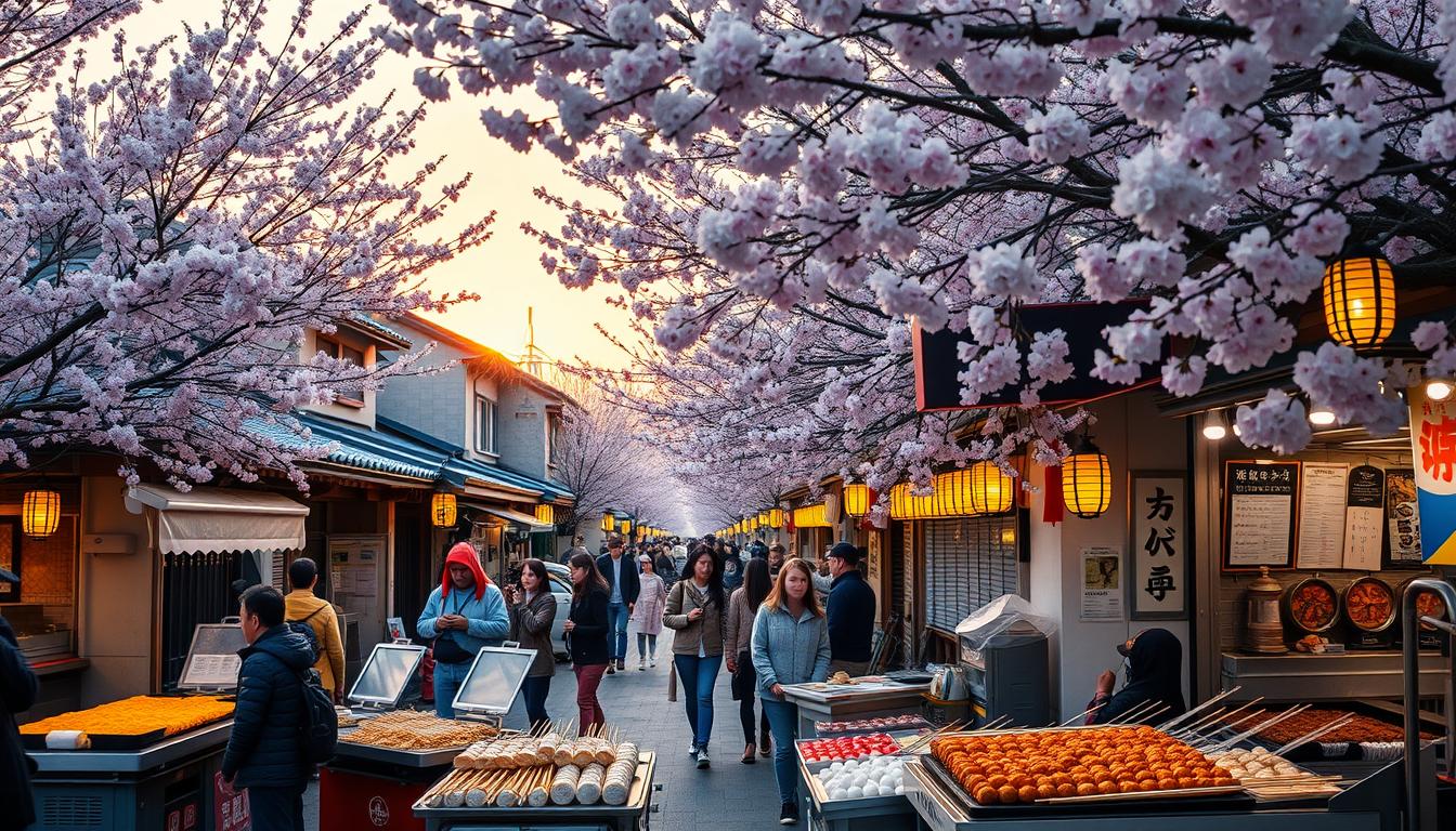 cherry blossom street food