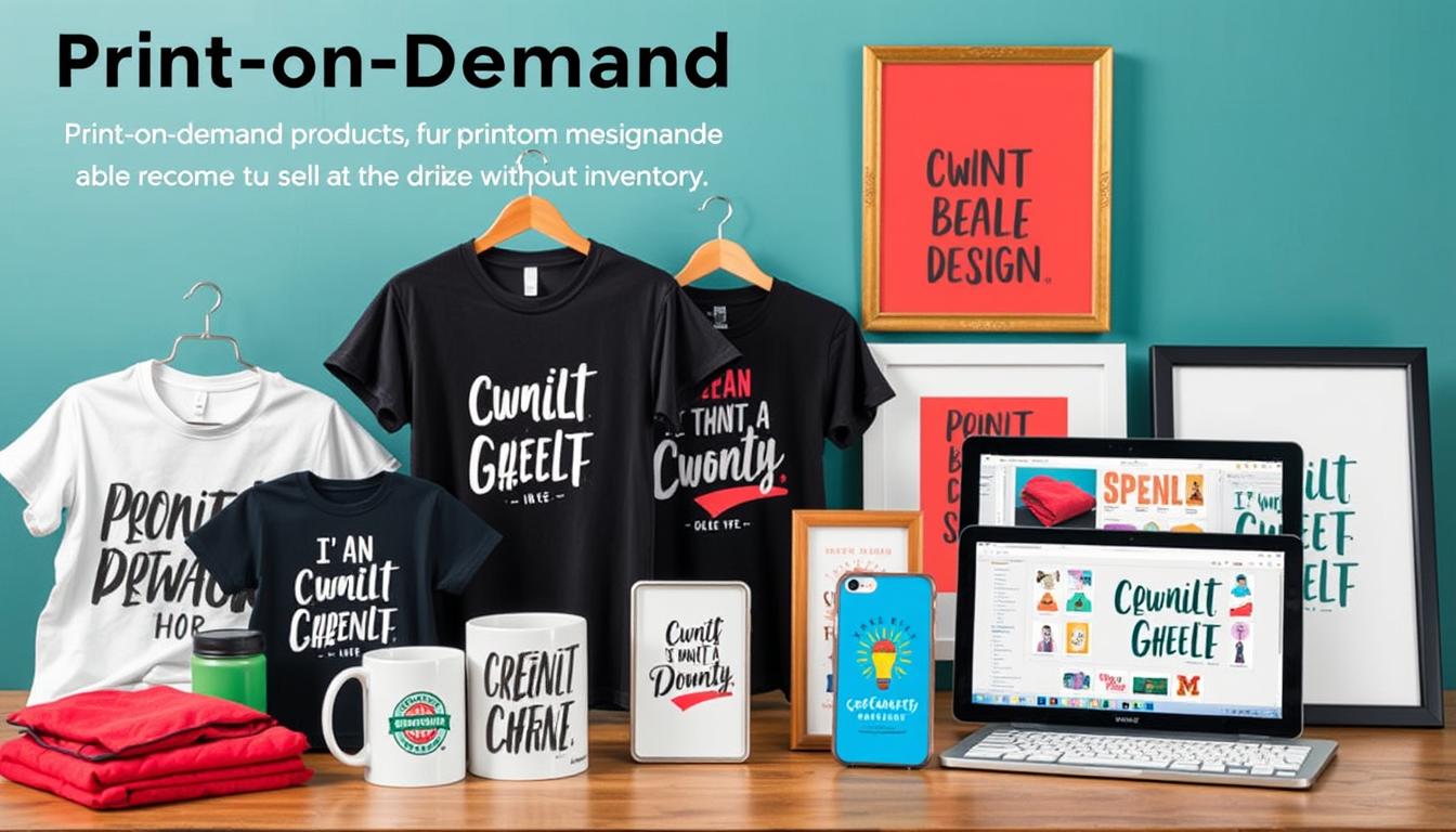 Print-on-demand products with custom designs
