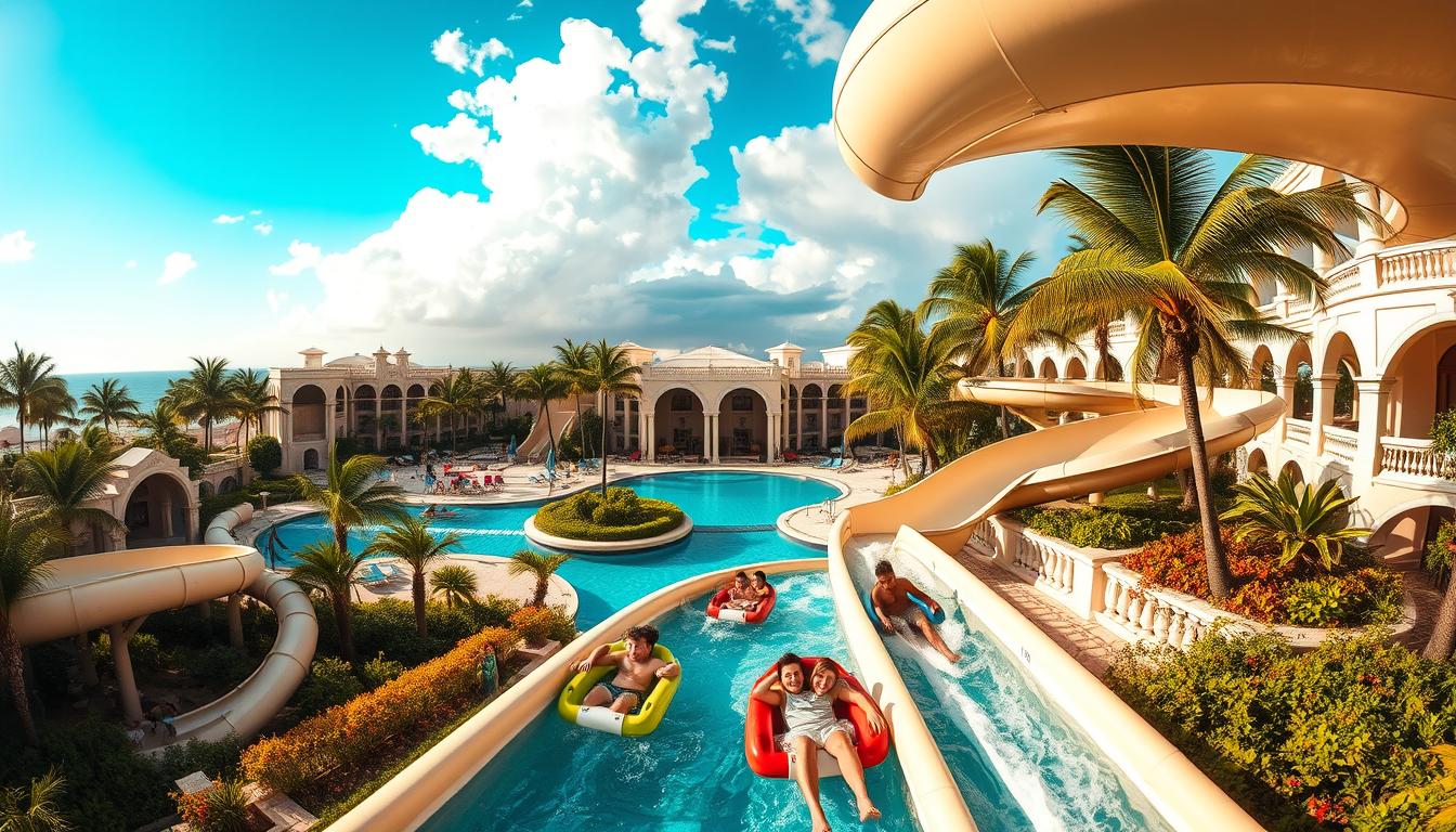 hoteles con toboganes en Cancún
