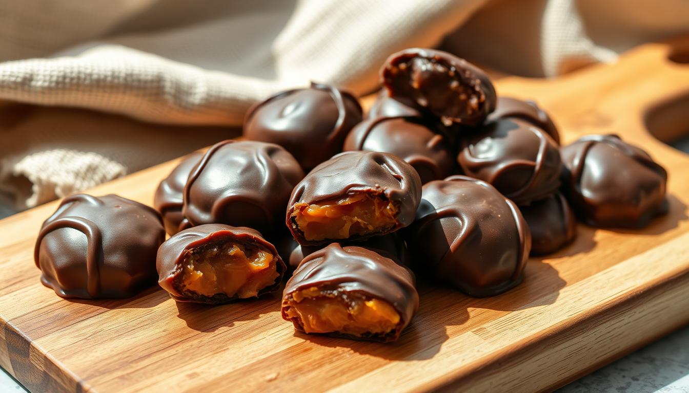 Eating homemade Turtle Candies