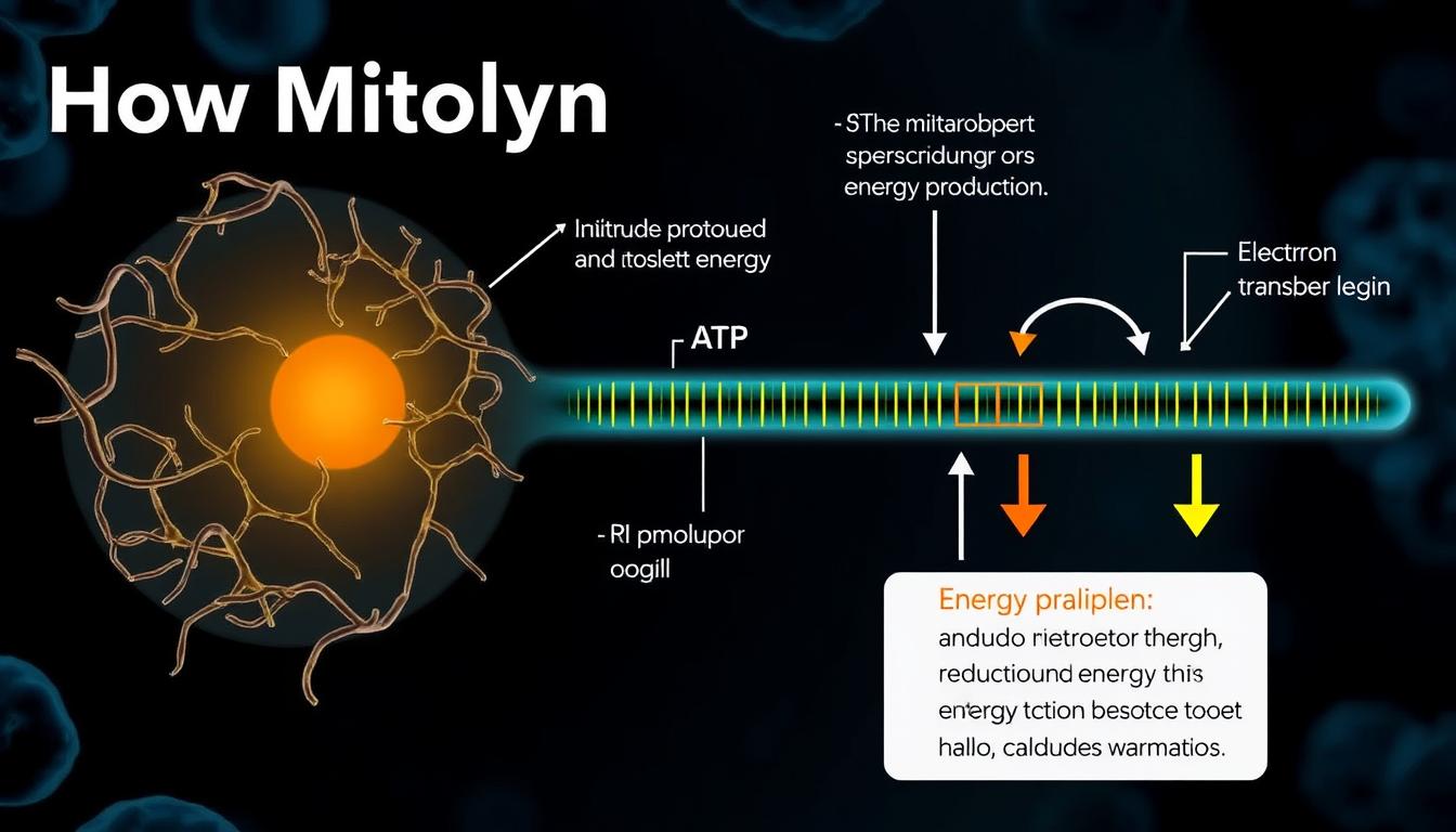 Diagram showing how Mitolyn affects mitochondrial function and energy production
