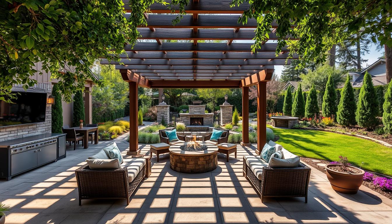 outdoor entertainment space