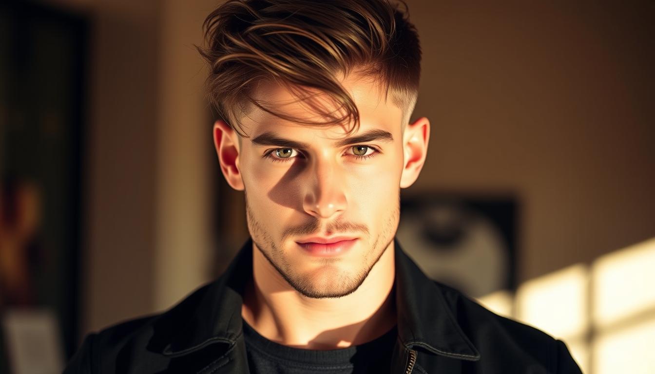 low fade with fringe