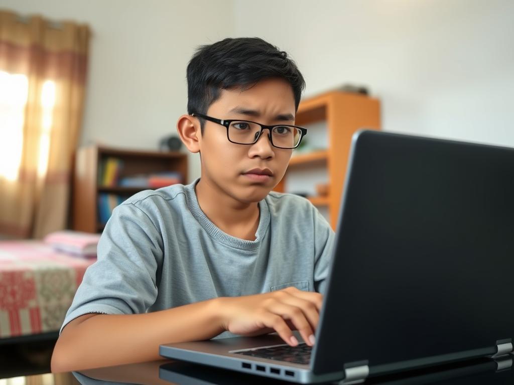 Siswa menghadapi tantangan koneksi internet dalam proses bimbingan online pendidikan jarak jauh