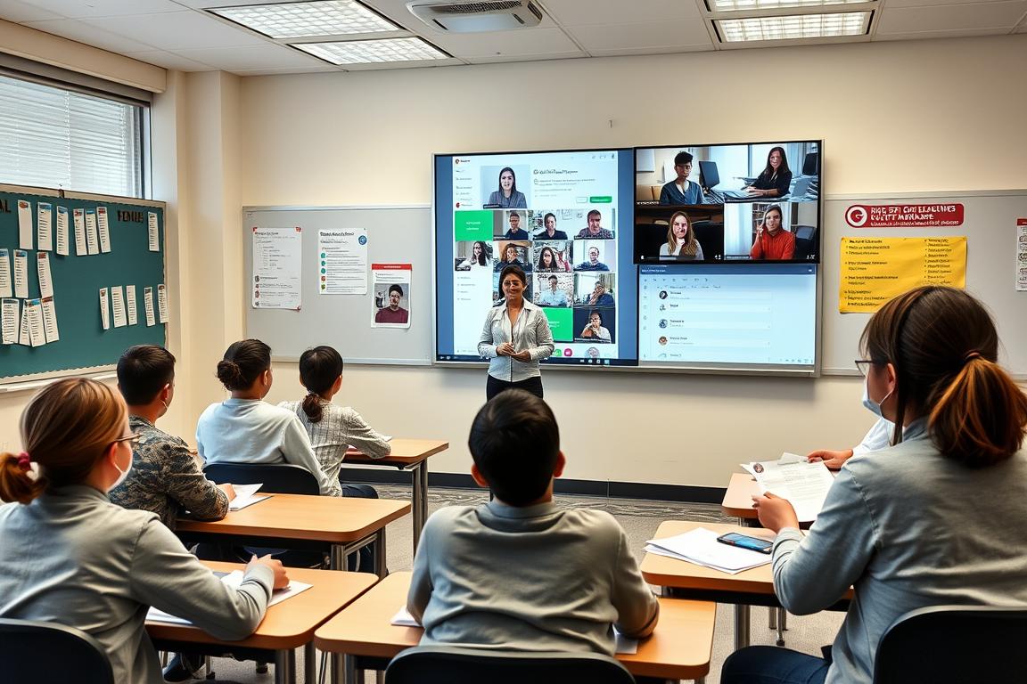 Model pembelajaran hibrid menggunakan aplikasi e-learning dan tatap muka