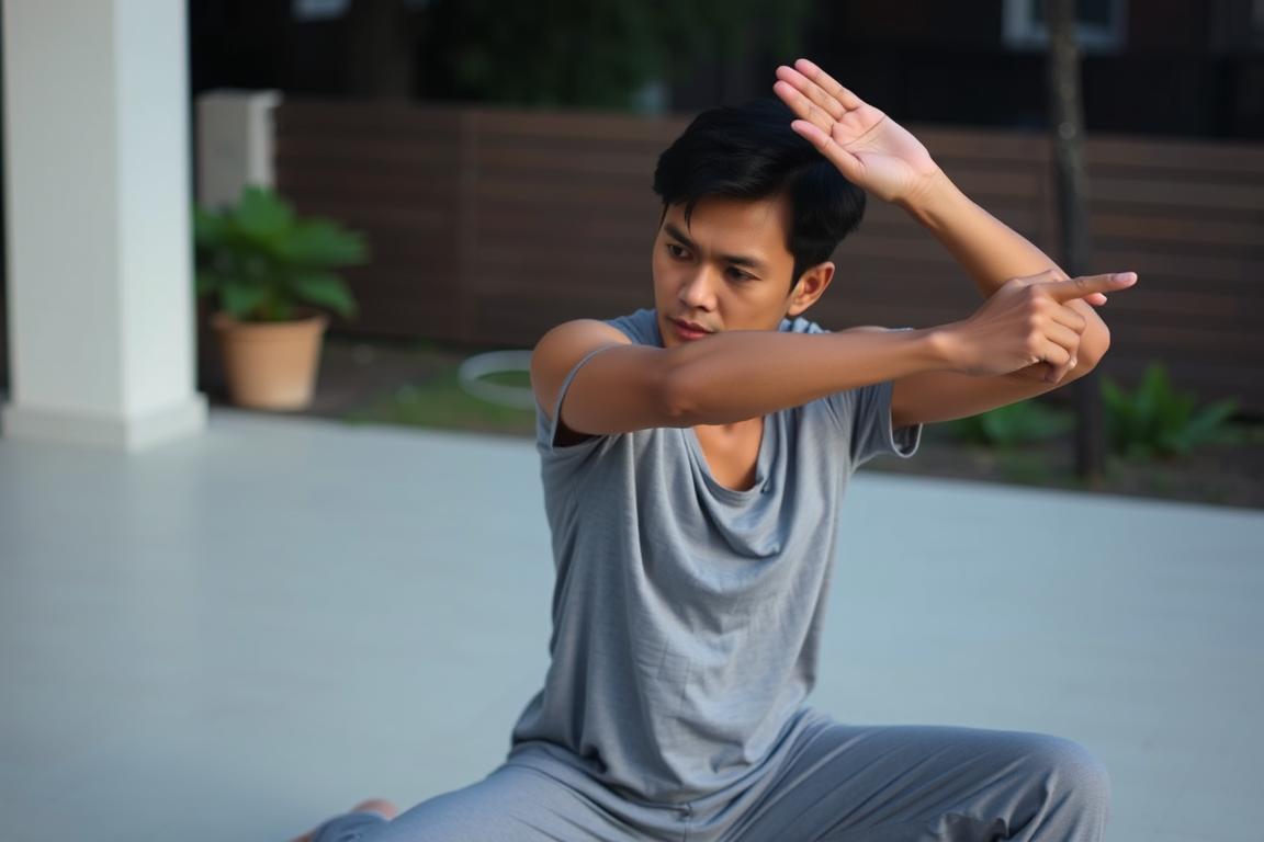 Rutinitas sore dengan kombinasi workout ringan dan peregangan statis