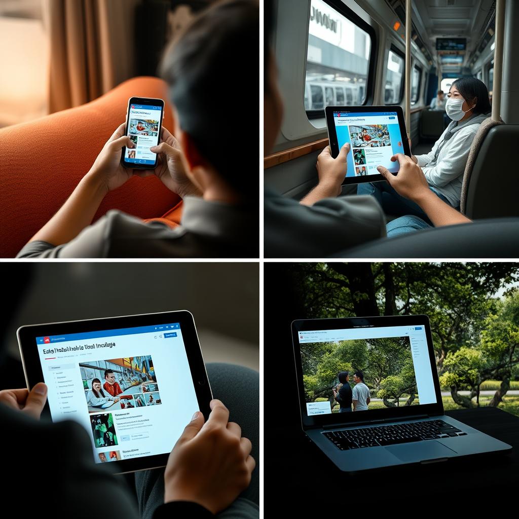 Akses fleksibel belajar digital interaktif dari berbagai perangkat dan lokasi