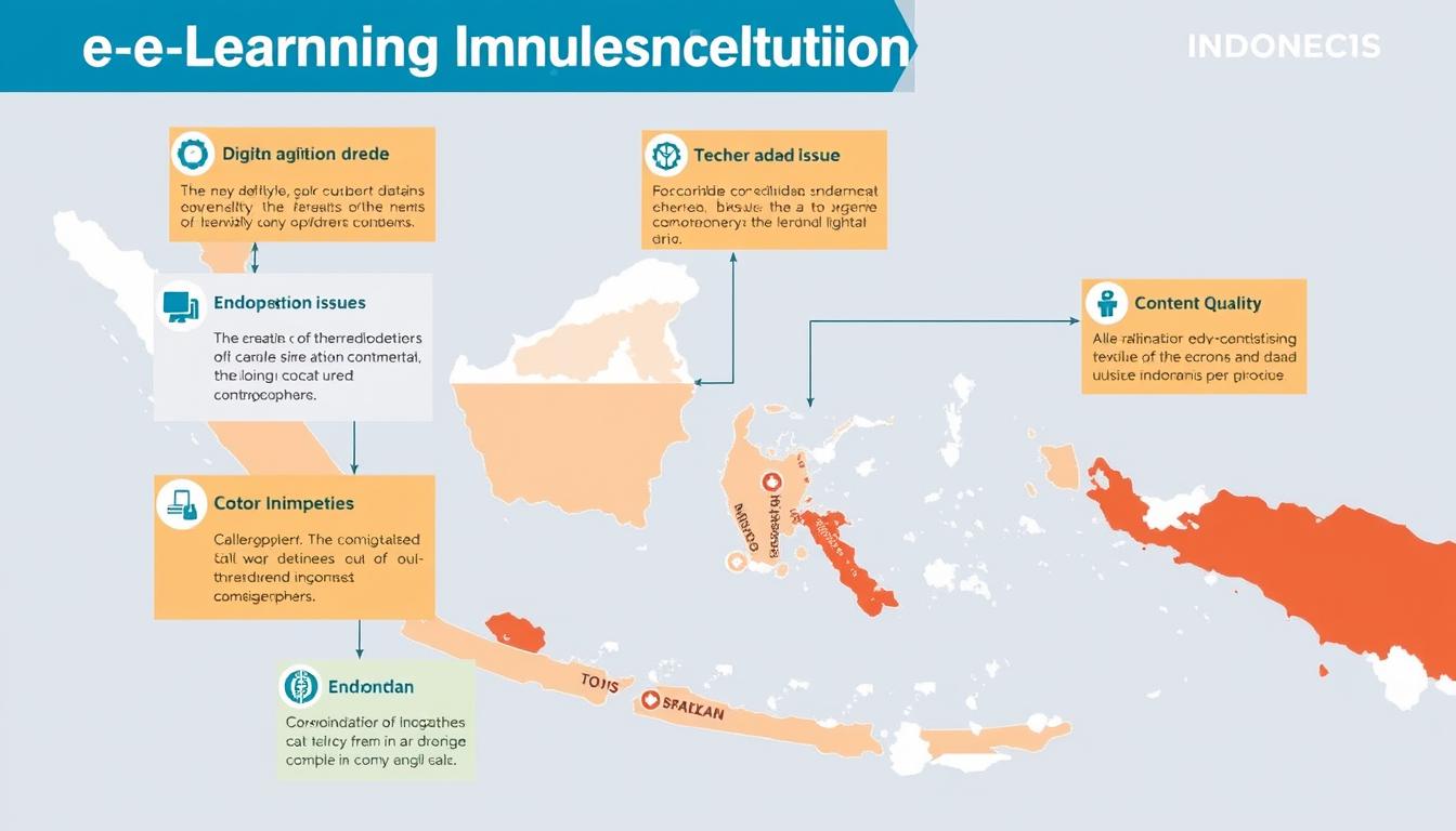 Visualisasi tantangan implementasi e-learning di Indonesia