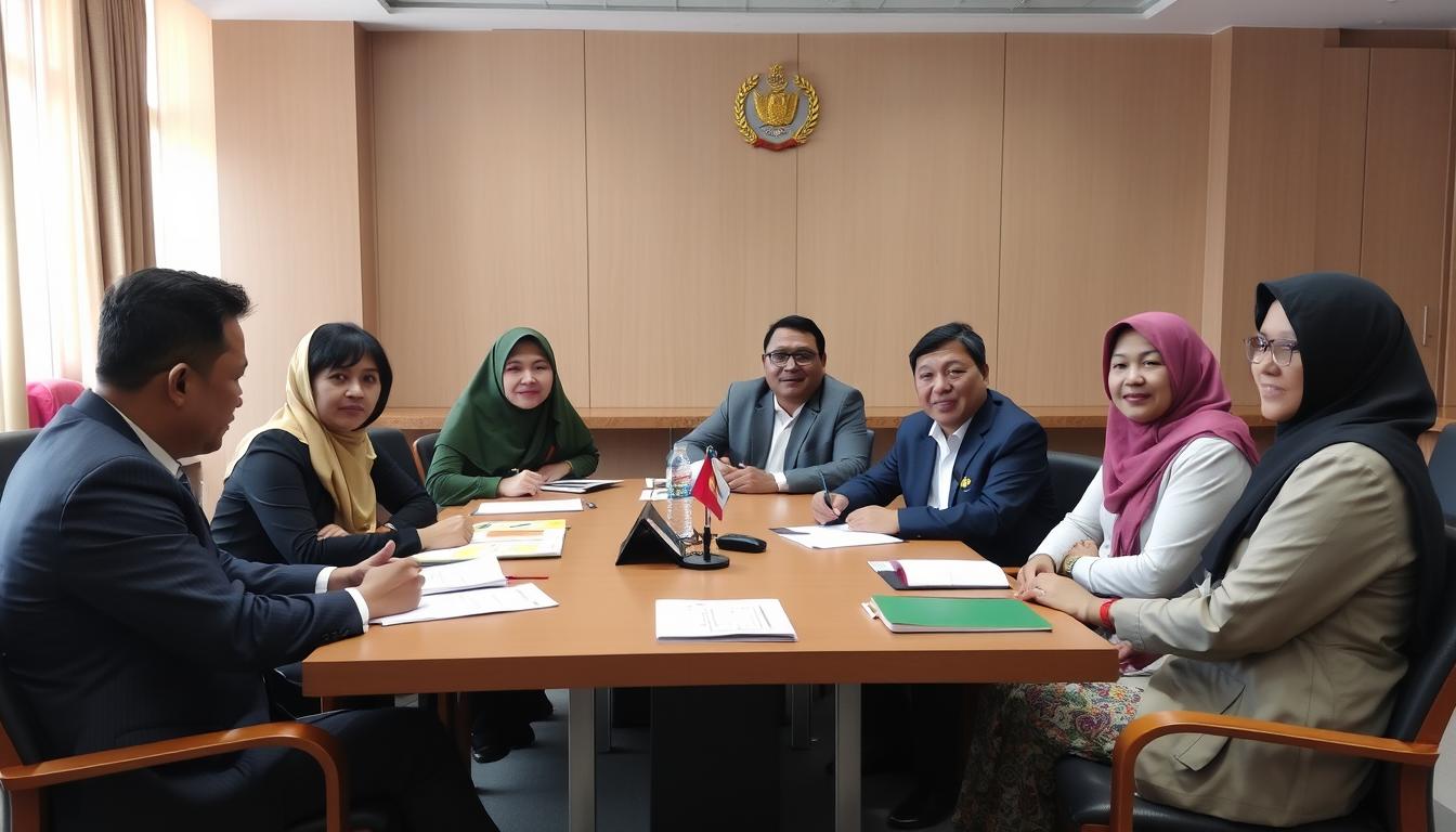 Indonesian education policymakers discussing inclusive digital education policies