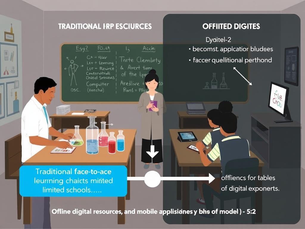 Model blended learning untuk pembelajaran kimia di sekolah dengan sumber daya terbatas