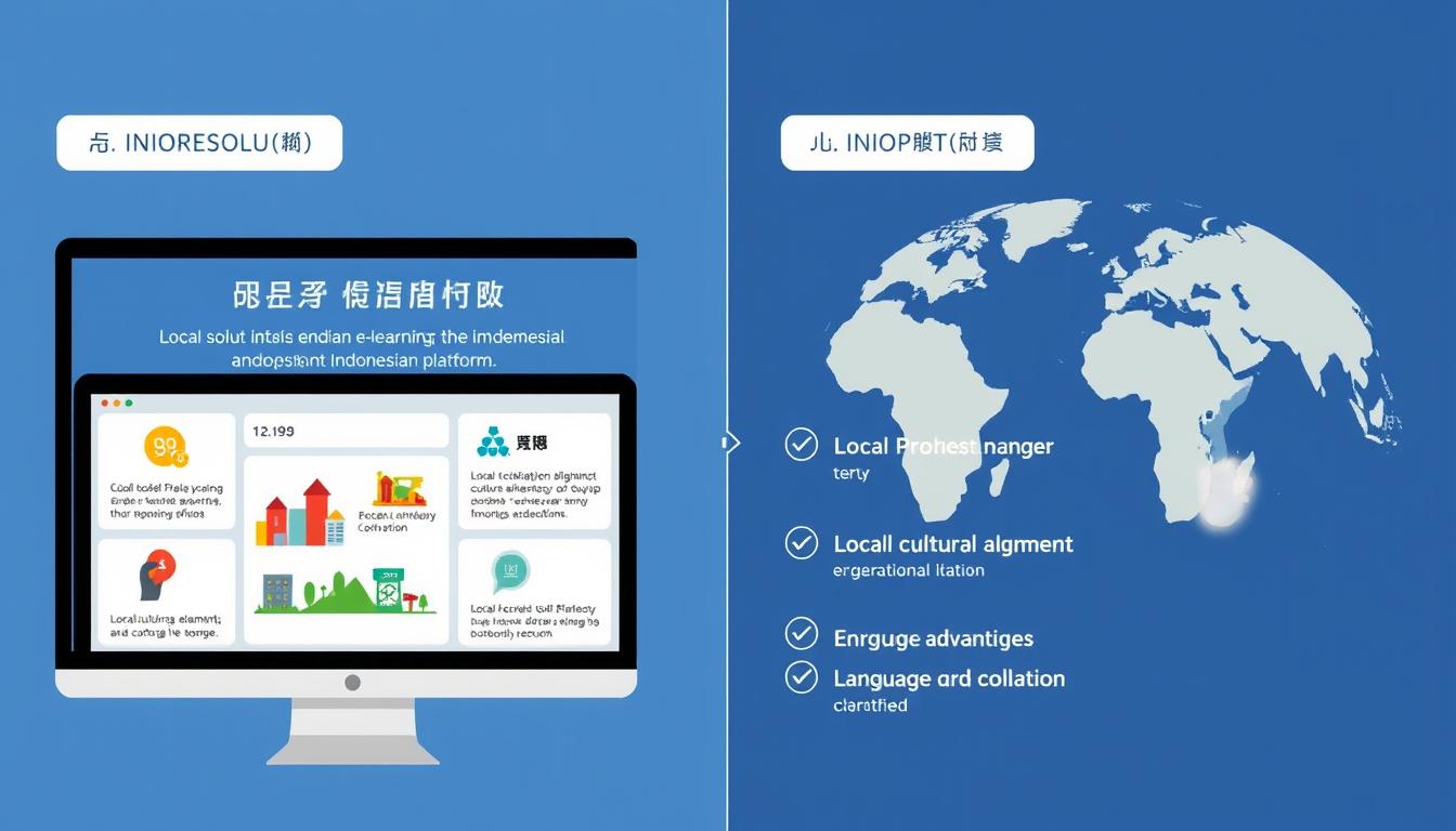 Perbandingan solusi e-learning lokal dengan platform internasional
