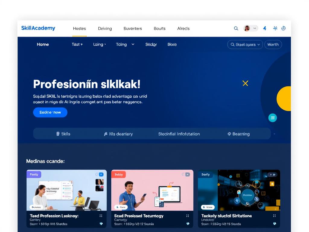 Tampilan aplikasi Skill Academy dengan kursus keterampilan profesional platform pendidikan daring Indonesia