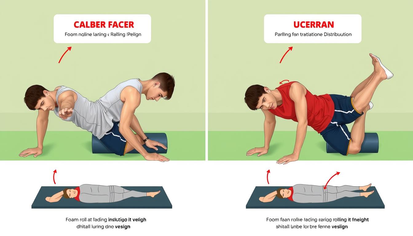 Ilustrasi teknik tekanan yang tepat saat foam rolling sebagai strategi recovery