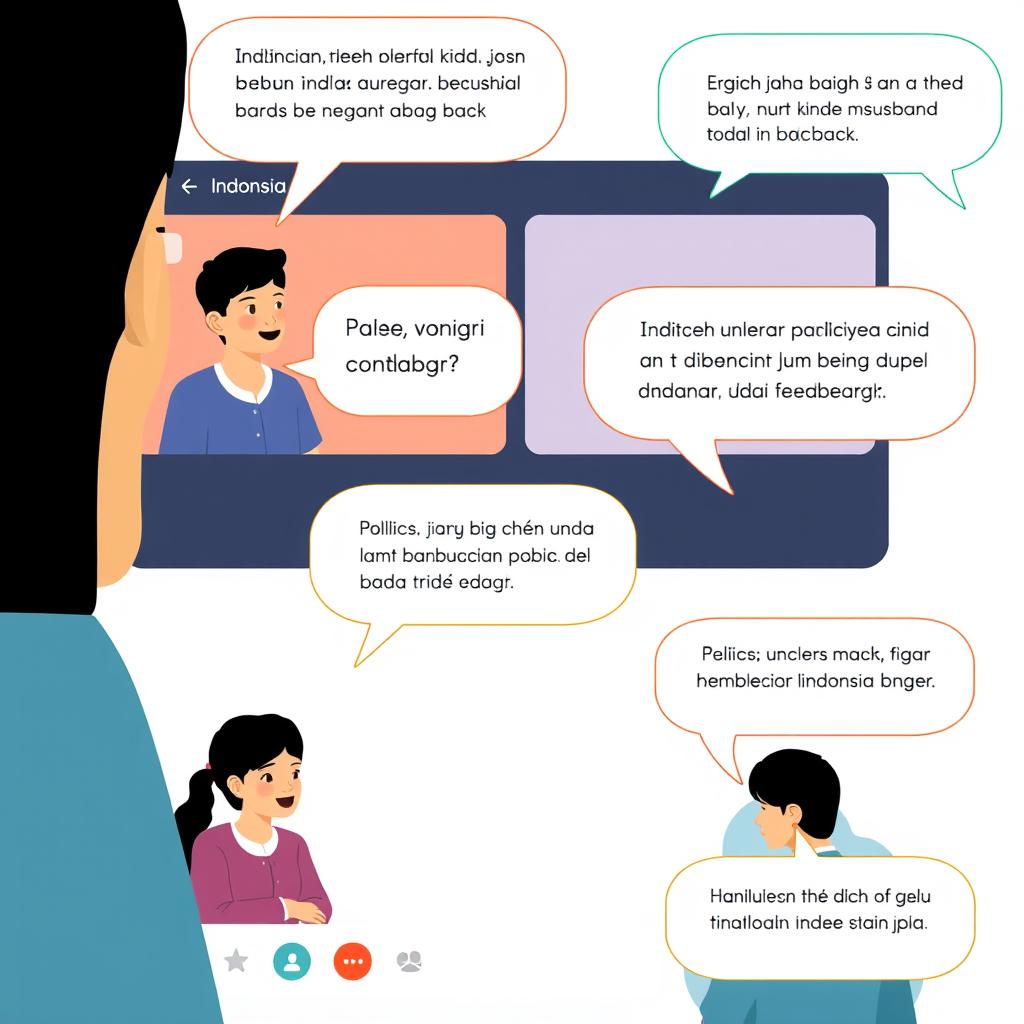 Ilustrasi pendekatan tidak langsung dalam moderasi diskusi virtual