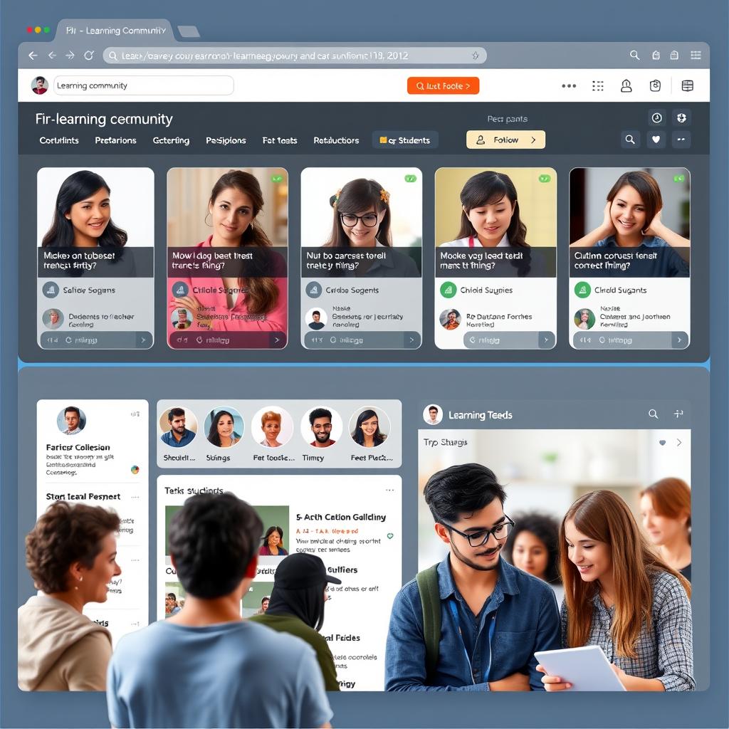 Komunitas pelajar dalam platform e-learning interaktif