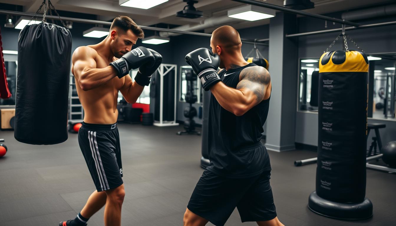 Atlet tinju melakukan circuit training untuk kombinasi latihan power dan speed