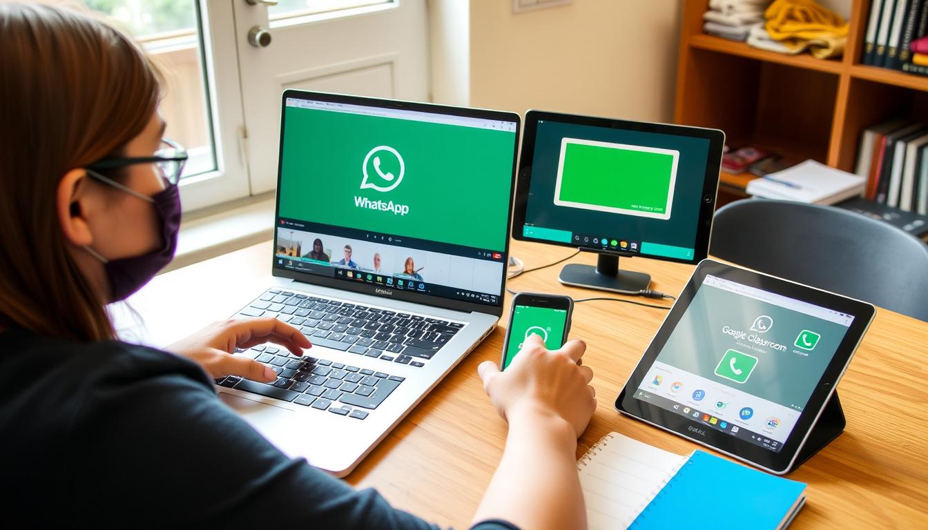 Guru menggunakan aplikasi e-learning WhatsApp dan Google Classroom untuk mengajar selama pandemi