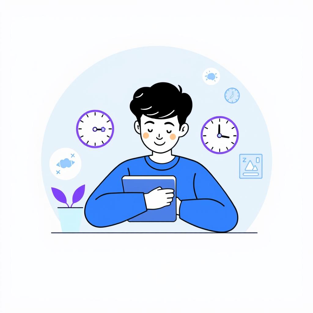 Ilustrasi akses pembelajaran 24/7 dalam Kelas Virtual Inovatif