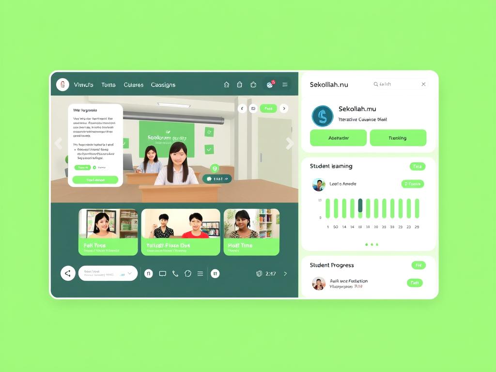 Platform Sekolah.mu dengan fitur kelas virtual interaktif