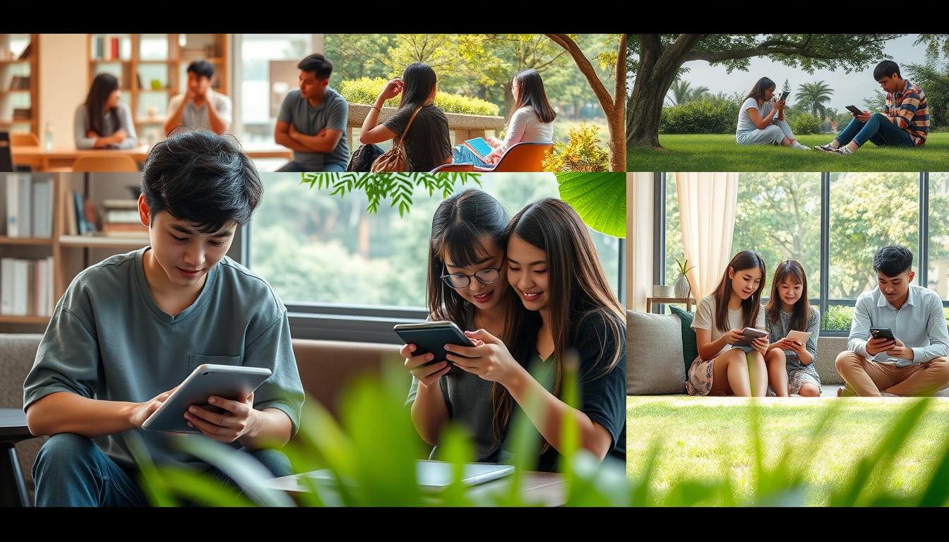 Siswa mengakses materi pembelajaran e-learning kapan saja dan di mana saja