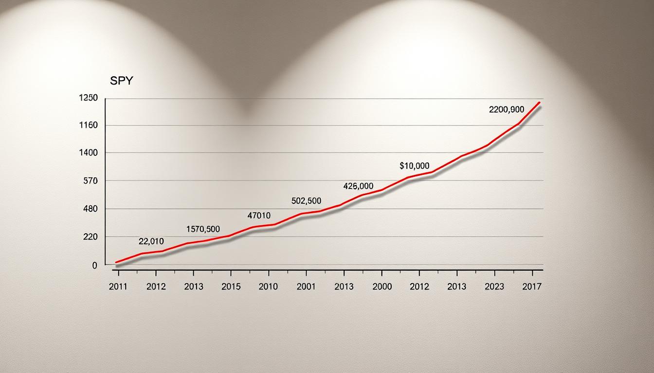 SPY dividend reinvestment growth chart