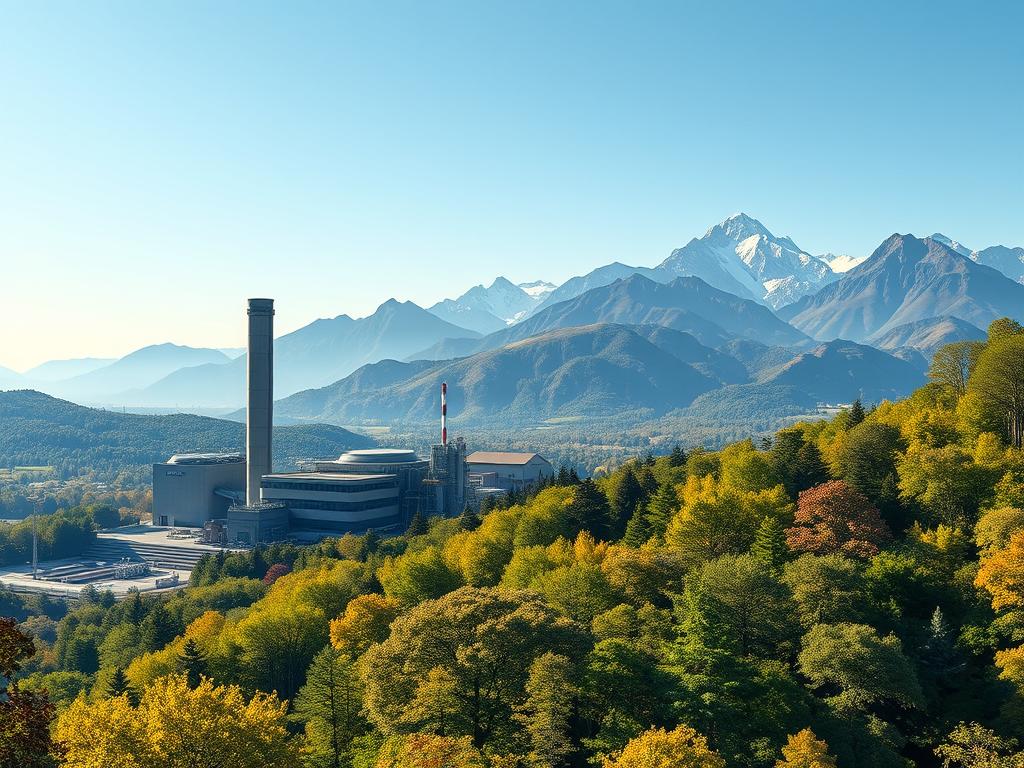 A breathtaking landscape showcasing the future of carbon storage and removal technologies. In the foreground, a towering carbon capture facility stands proud, its sleek design and efficient operation a testament to human ingenuity. The midground reveals lush, verdant forests, nature's own carbon sinks, with intricate leaf structures and vibrant hues. In the distance, rugged mountains rise, their rocky peaks capped with pristine snow, a symbol of the delicate balance between technology and the natural world. Lighting is soft and directional, casting gentle shadows and highlighting the textures of the scene. The overall mood is one of hopeful optimism, a vision of a sustainable future where &amp;amp;amp;amp;quot;The Sustainable Digest&amp;amp;amp;amp;quot; chronicles the progress of carbon management.