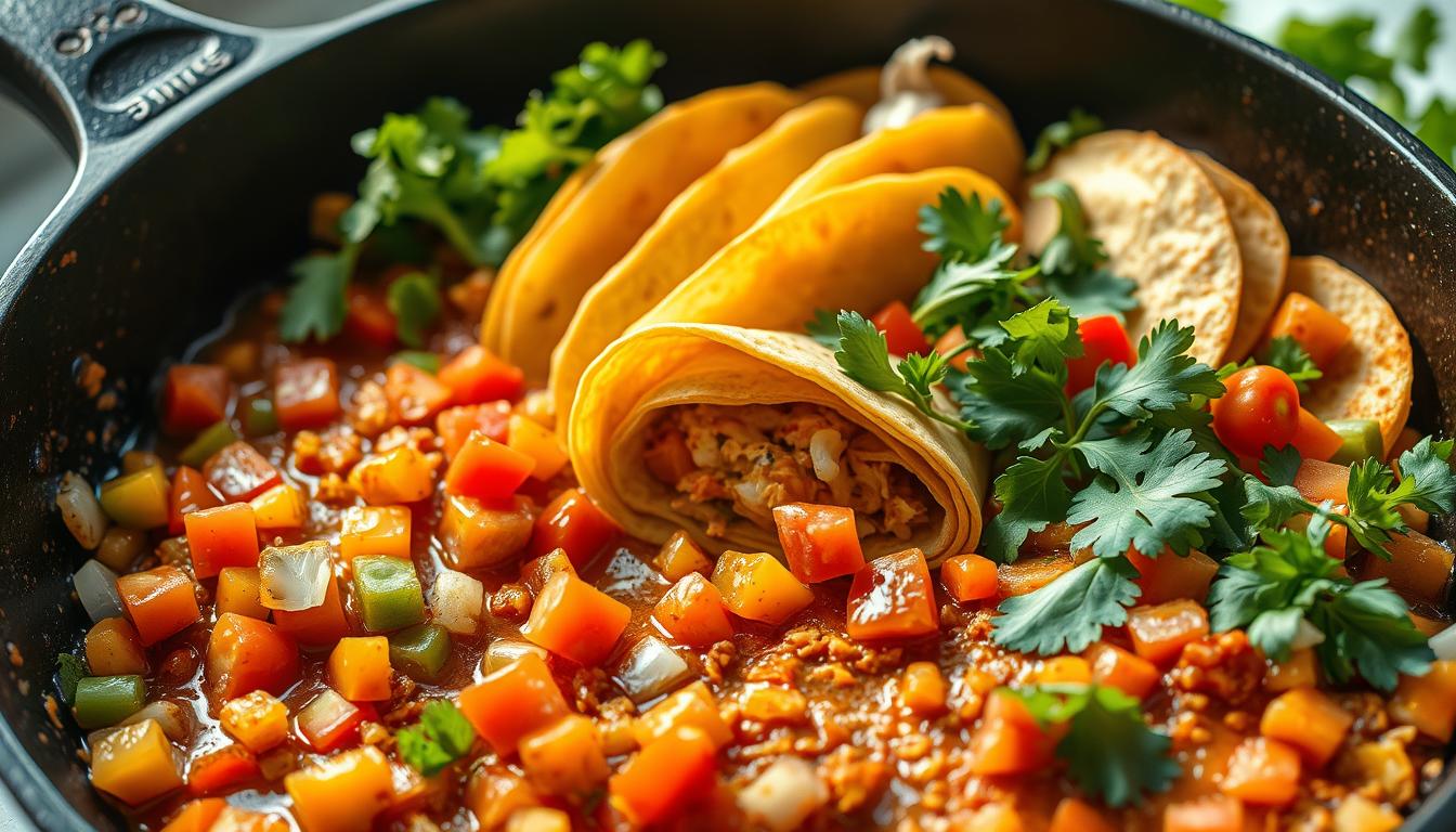 Healthy Enchilada Skillet Preparation