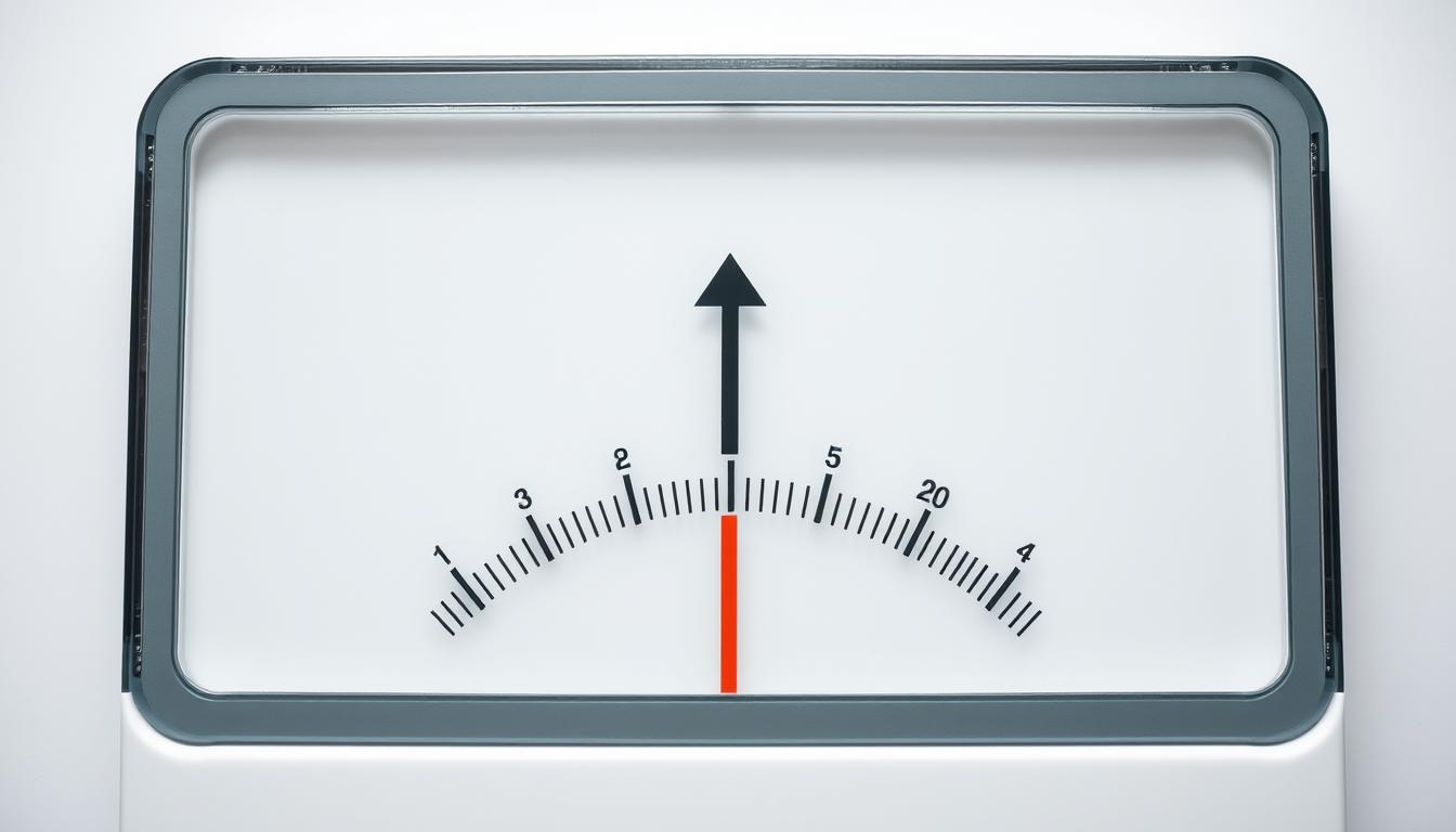 Balança mostrando perda de peso rápida, fator de risco para gordura no fígado