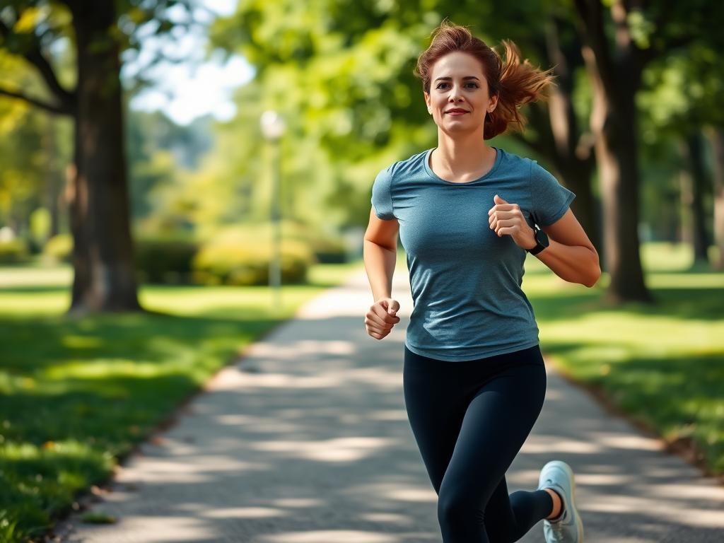 Pessoa praticando atividade física para combater a gordura no fígado