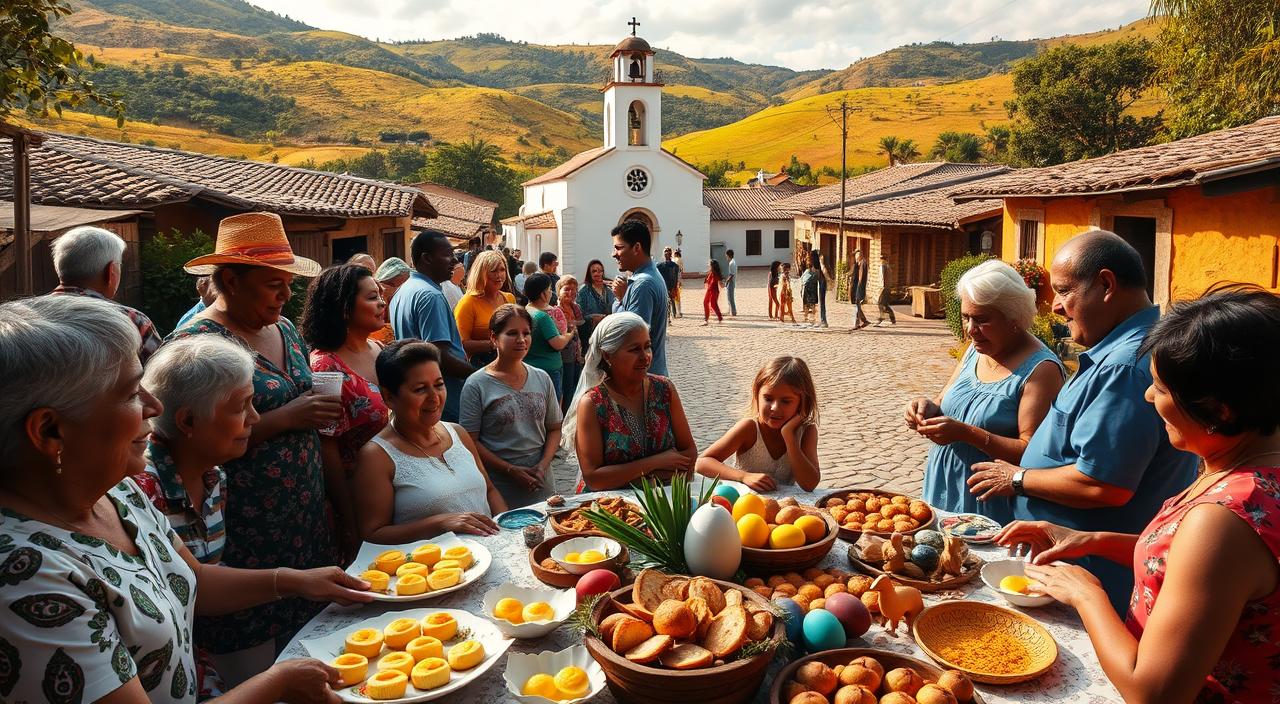 celebração da Páscoa no Brasil