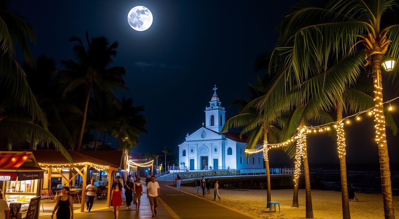 Praia do Forte à noite