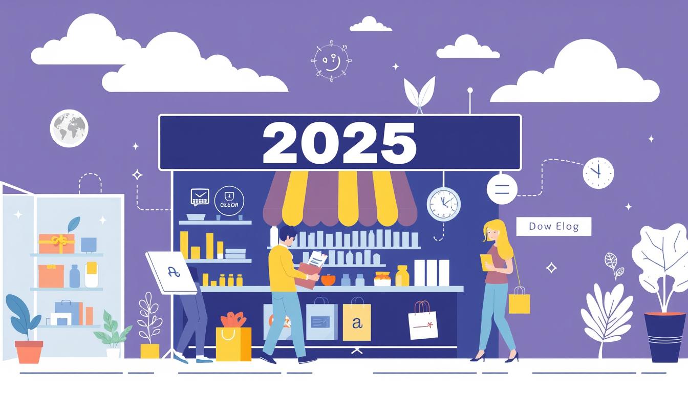 Visual representation of a thriving e-commerce business in 2025