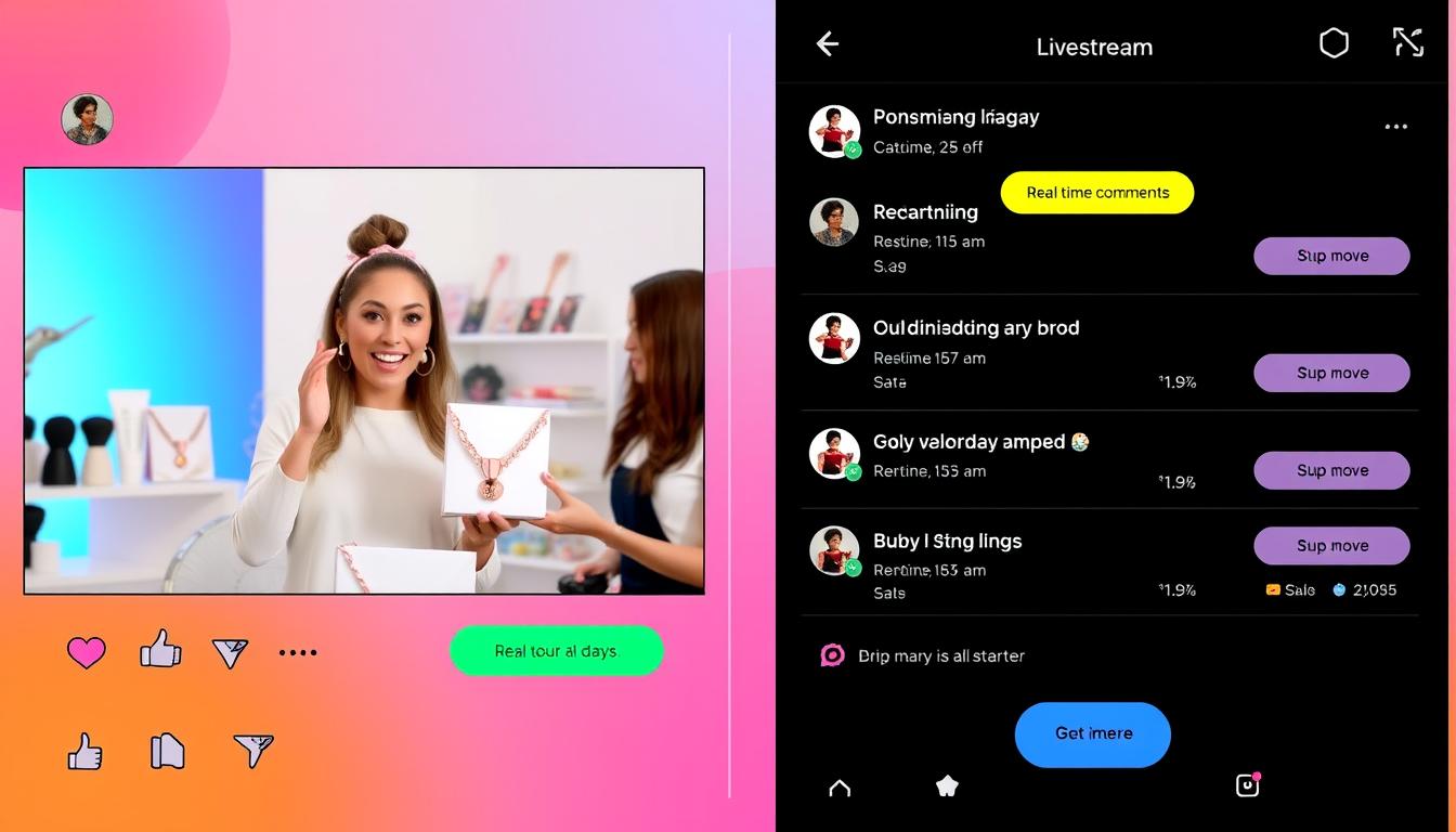 Livestream shopping event on social media platform for E-commerce in 2025