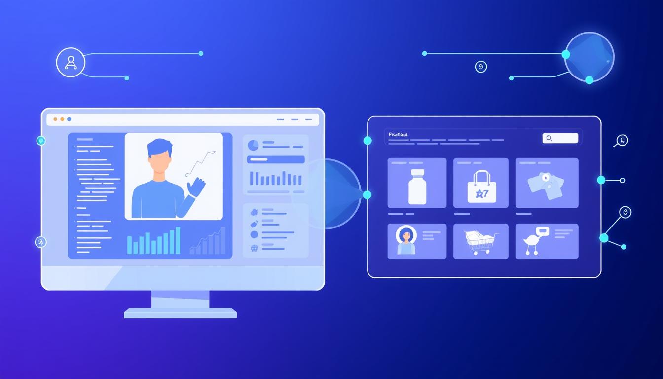 AI-powered personalization system showing customer data and product recommendations for E-commerce in 2025