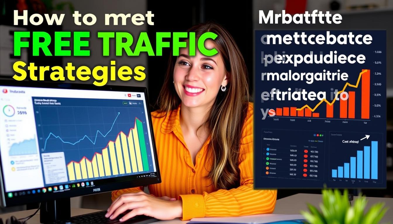 Person celebrating successful affiliate marketing results from free traffic sources