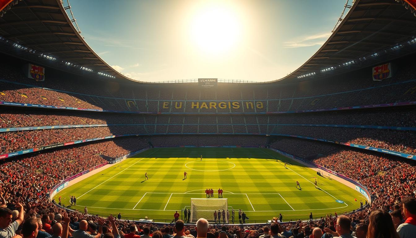 Camp Nou Stadium UEFA Champions League Match
