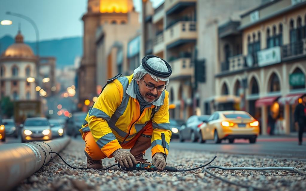 فني كشف خرير المياه المدينة