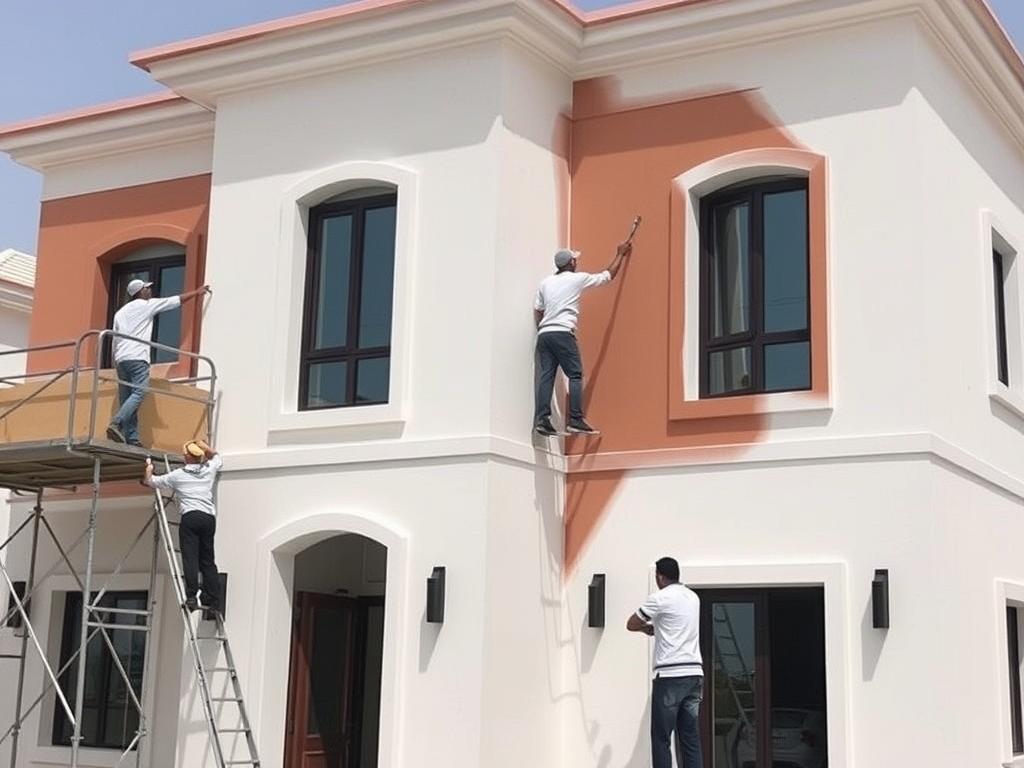خدمات أصباغ خارجية احترافية من شركة اللؤلؤ في الكويت