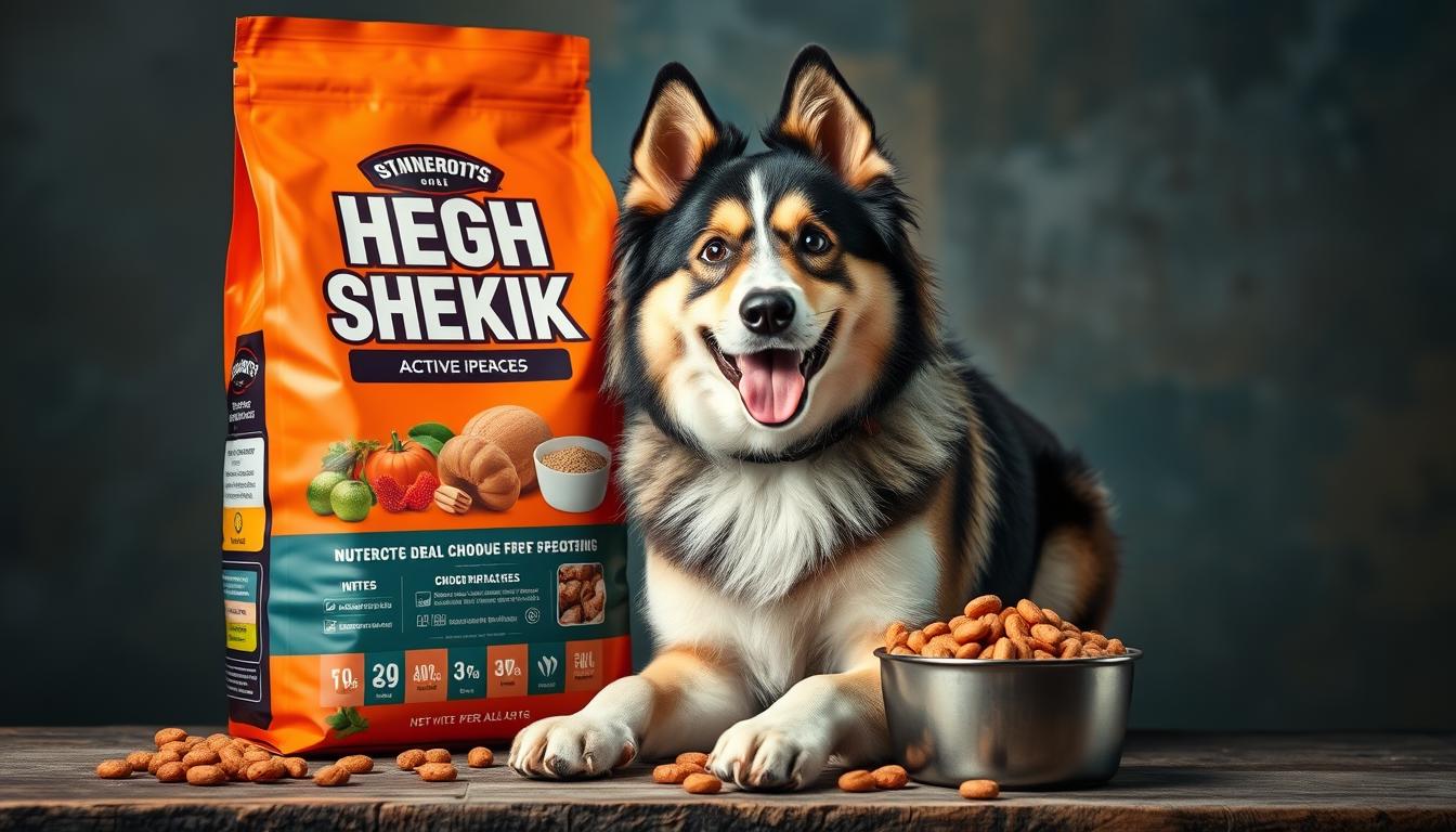 High-protein dog food for active Shepskies