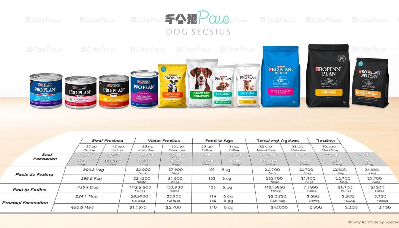 purina pro plan dog food feeding chart