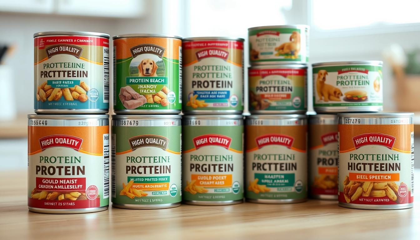 high protein dog food canned