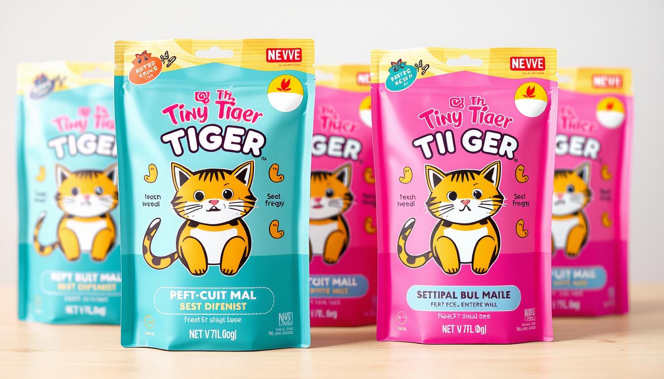 Image of Tiny Tiger cat food packaging