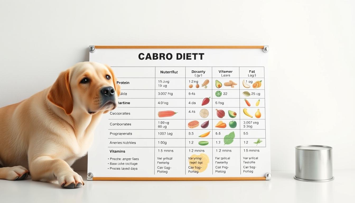 labrador dog diet chart