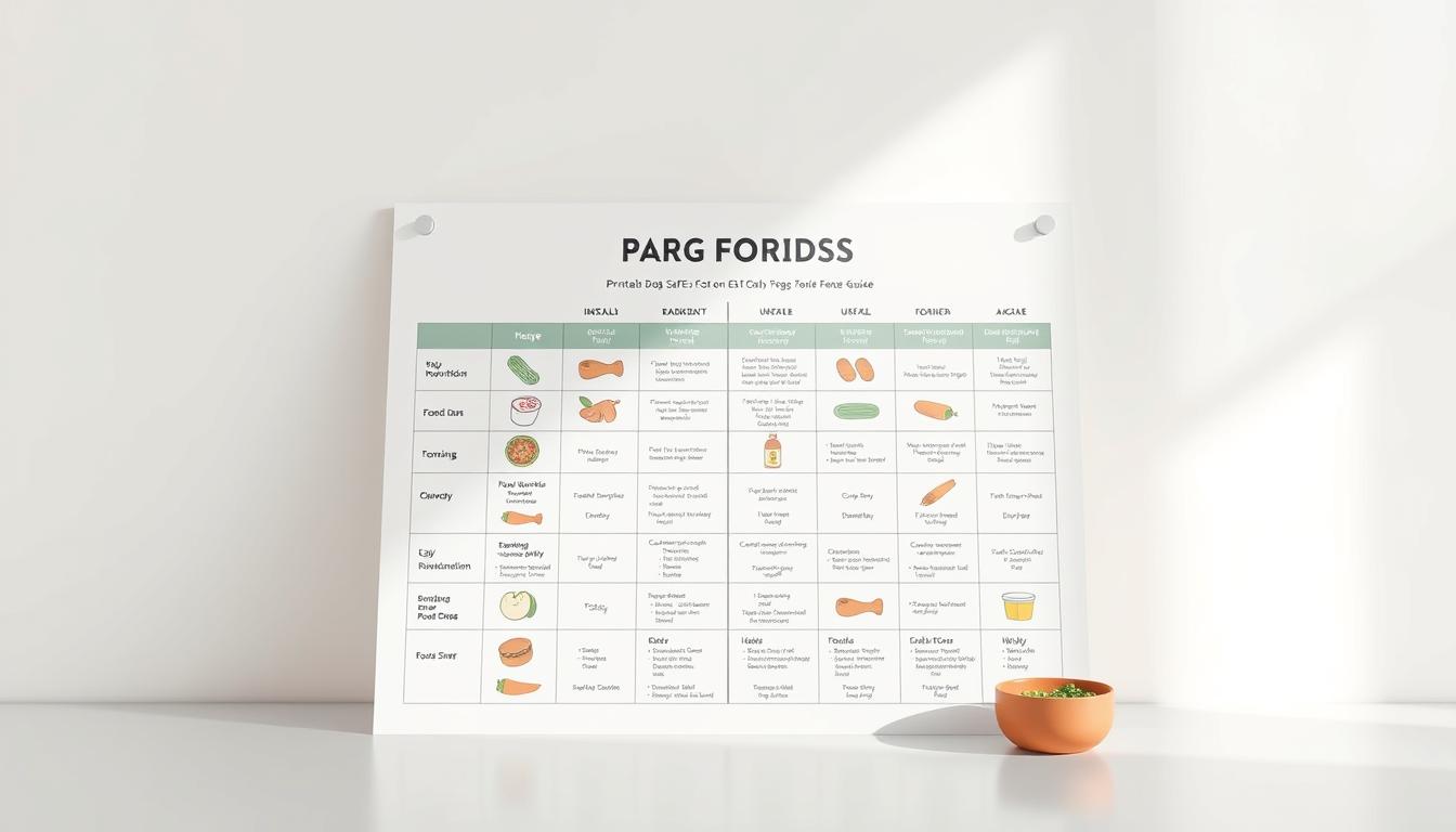 printable dog safe food chart