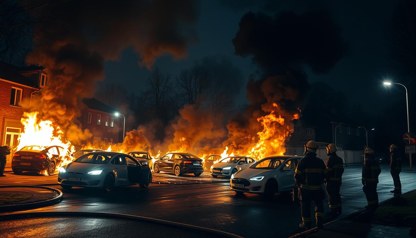 Several Tesla cars burn down in the north of Germany