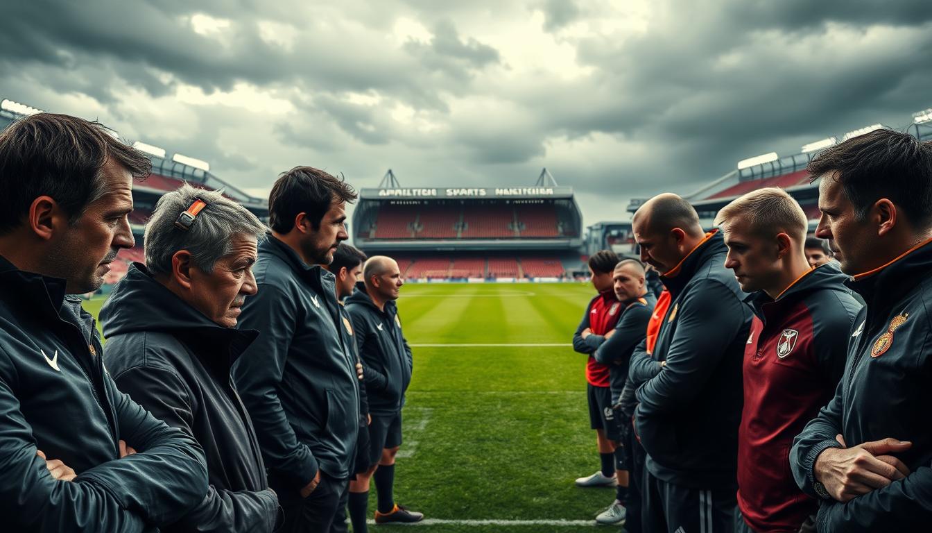 European football leaders under pressure