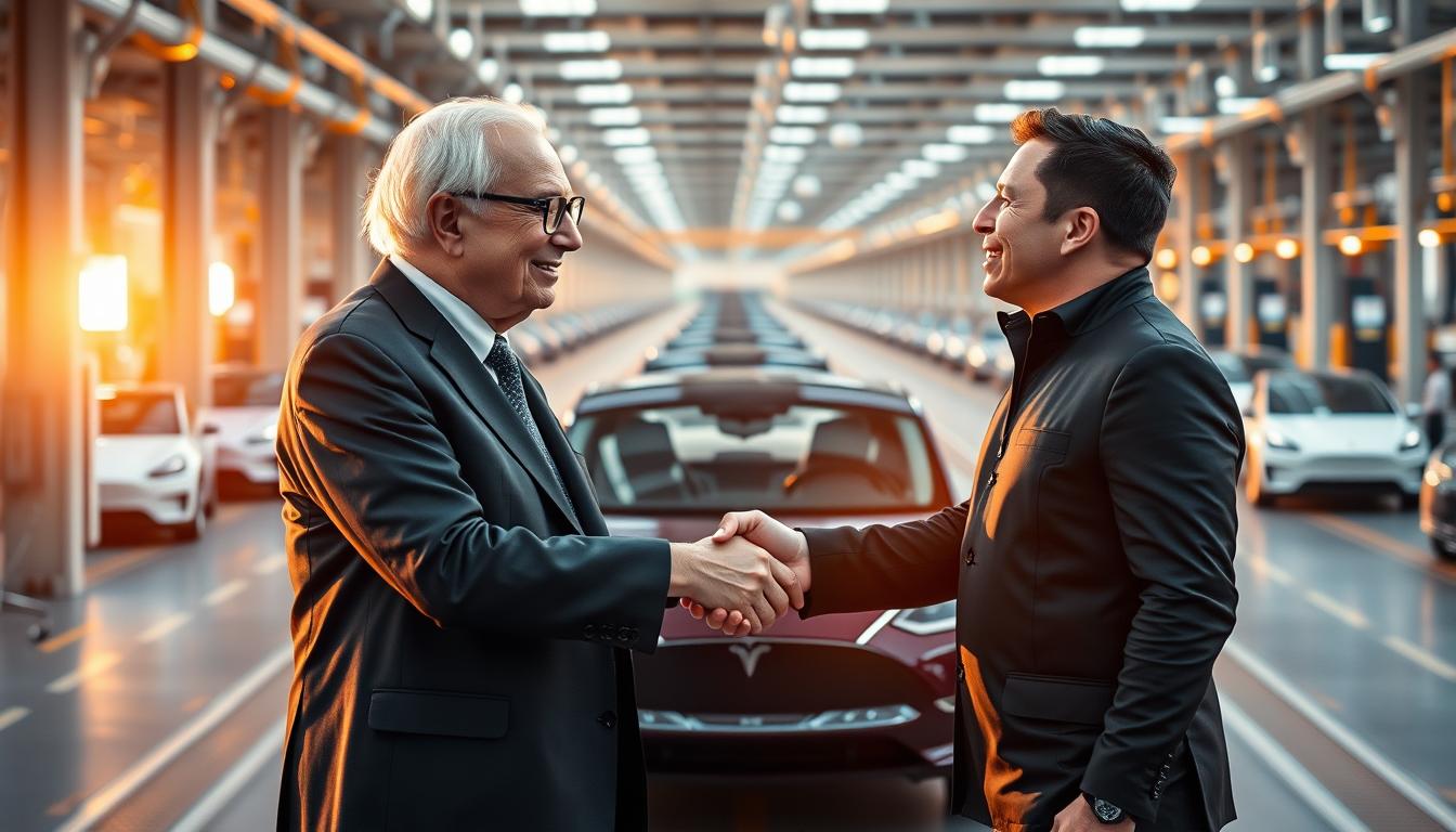 warren buffett acquires elon musk tesla for $1 trillion in cash