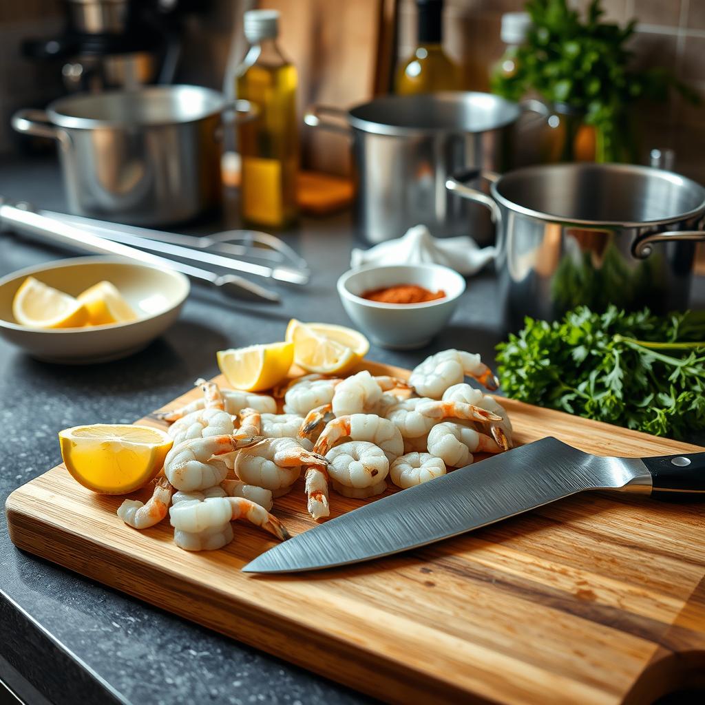 kitchen tools for cooking tiger shrimp