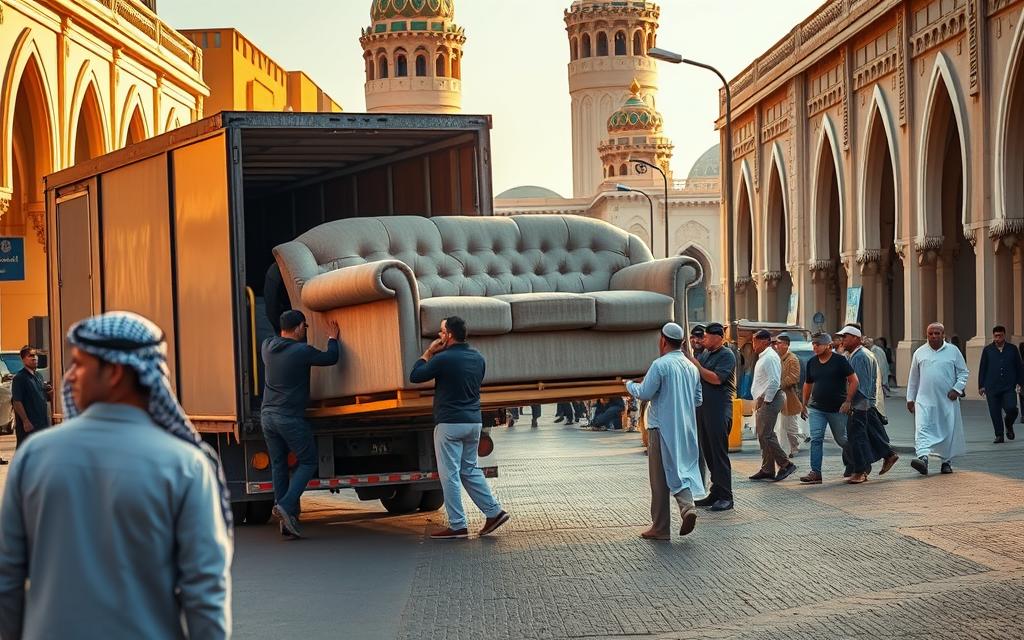 نقل أثاث بالمدينة المنورة شركة سكاي موف