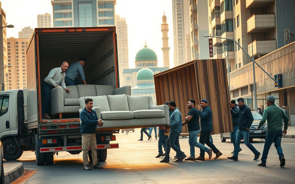 نقل عفش داخل المدينة المنورة بسرعة وأمان